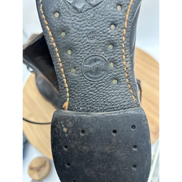 Vintage Endicott Johnson‎ Cap Toe Jumper Boots Black Size 8 With photo Of Marine - Picture 15 of 16